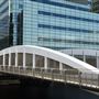 Views of Canary Wharf from Billingsgate Market