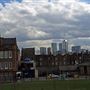 Views of Canary Wharf from Mile End Park