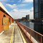 Views of Canary Wharf from Billingsgate Market