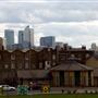 Views of Canary Wharf from Mile End Park