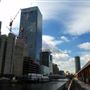 Views of Canary Wharf from Billingsgate Market