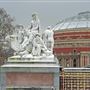 Albert Memorial and Albert Hall in the snow