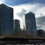 Views of Canary Wharf from Billingsgate Market