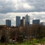 Views of Canary Wharf from Mile End Park
