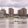 Views of Chelsea Harbour and Lots Road from Battersea