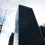 Views of Canary Wharf from Billingsgate Market