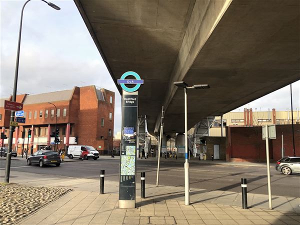 Deptford Bridge DLR Station (26/01/2024 - Credits: Yu-Ting Tseng)