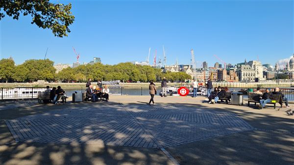 Observation Point on South Bank Riverside Walkway (28/02/2025)