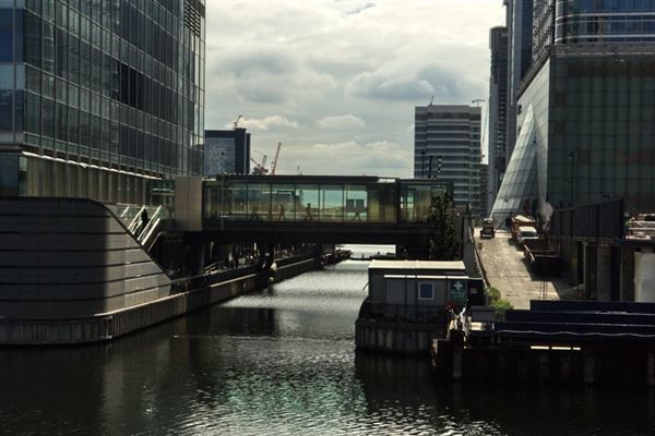 Views of Canary Wharf from Billingsgate Market (01/05/2019)
