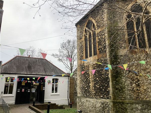 All Saints Church, New Cross - All Saints Community Centre (Front from Monson Road Entrance) (04/03/2024 - Credits: Yu-Ting Tseng)