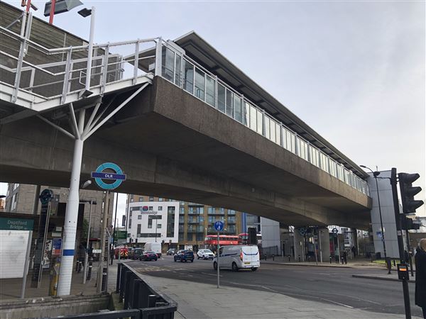 Deptford Bridge DLR Station (26/01/2024 - Credits: Yu-Ting Tseng)
