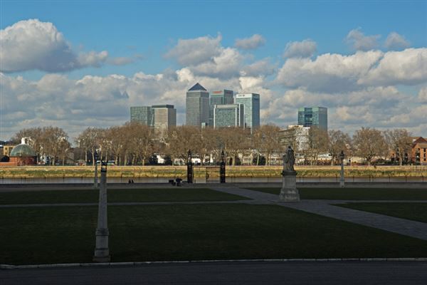 Views of Canary Wharf from Greenwich (01/05/2019)