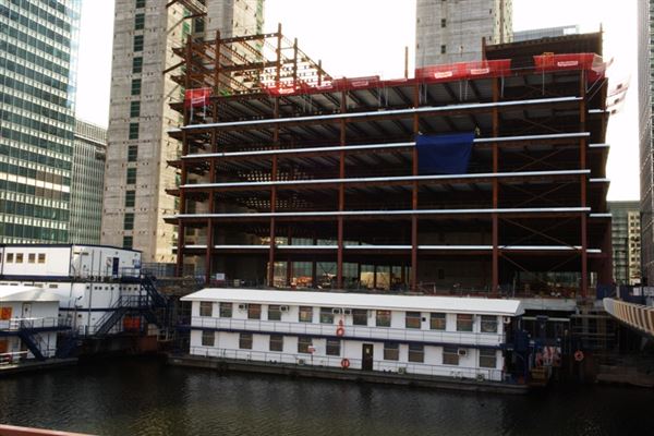Views of Canary Wharf from Billingsgate Market (01/05/2019)